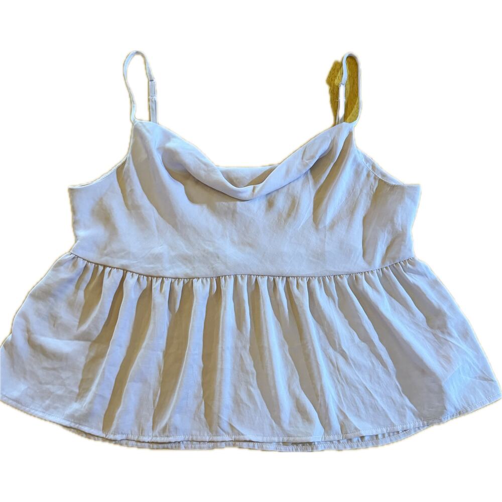 American Eagle Outfitters Cami Tank Top Womens L Pink Cowl Neck Babydoll‎